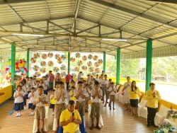 20240629053214.jpg - นายประหยัด นิลมล ผู้อำนวยการโรงเรียนบ้านแม่ต้อบใต้เป็นประธานในพิธีและกล่าวให้โอวาทแก่นักเรียนชั้นประถมศึกษาปีที่ 6 ที่สำเร็จการศึกษา ในกิจกรรมปัจฉิมนิเทศปีการศึกษา 2566 | https://maetobtai.ac.th
