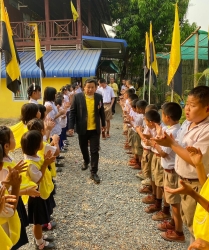 20240629053215(1).jpg - นายประหยัด นิลมล ผู้อำนวยการโรงเรียนบ้านแม่ต้อบใต้เป็นประธานในพิธีและกล่าวให้โอวาทแก่นักเรียนชั้นประถมศึกษาปีที่ 6 ที่สำเร็จการศึกษา ในกิจกรรมปัจฉิมนิเทศปีการศึกษา 2566 | https://maetobtai.ac.th